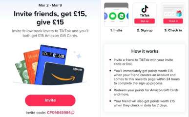 TIKTOK FREE £15!! AMAZON GIFTCARD OR PAYPAL 