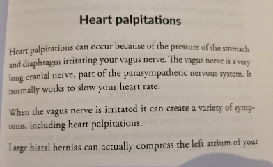 Palpitations and chest pains. Terrified.