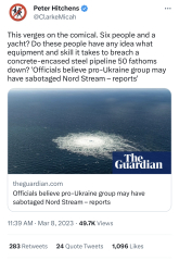 Nord Stream explosion US diversionary psyops?