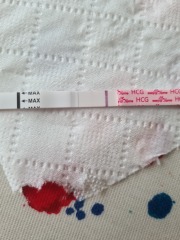 Faint positive or evaporation line?