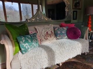 If your living room was painted this colour, what colour cushions would you buy? 
