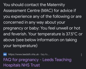 Tommy’s say to call a doctor, how urgent is it?