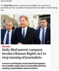 Harry is in town to fight against the Daily Mail - VIDEO