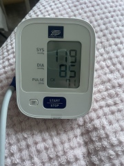 Blood pressure reading. 