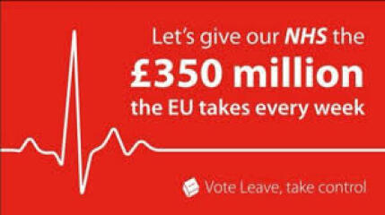 £350 million per week to go to the NHS