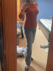 Help me dress with a changed body shape? (Pics)