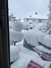 Amber snow warning for 9th and 10th March in the Pennines and Peak district.