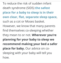 NHS now say you can cosleep safely.