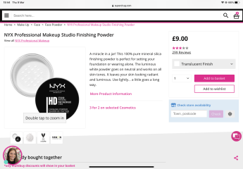 Translucent loose face powder