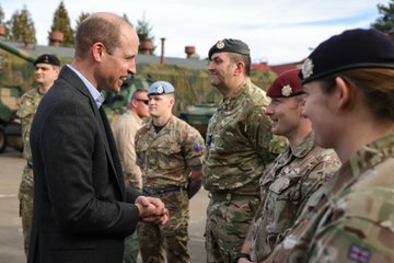 William in Poland visiting military British and Polish troups.