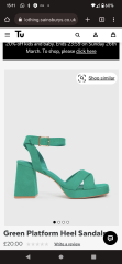 Blue dress green shoes?