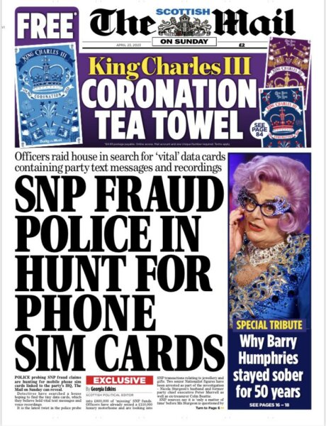 BREAKING NEWS! Peter Murrell in custody for questioning re. funding of SNP