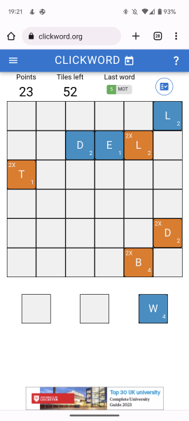 Clickword! Does anyone want to play? New daily word game