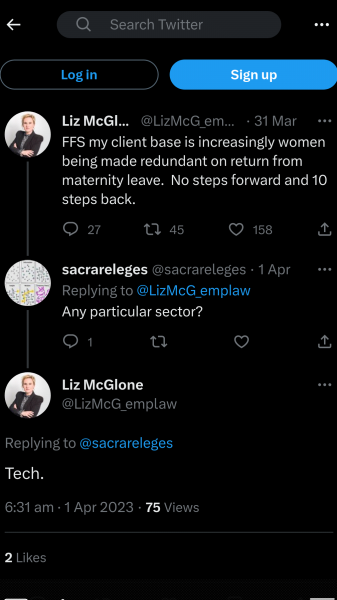 Women in tech fired at end of maternity leave, says Didlaw partner Elizabeth McGlone