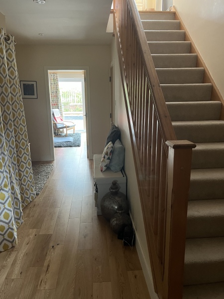 What shall I do with the bannisters? Something brave? 