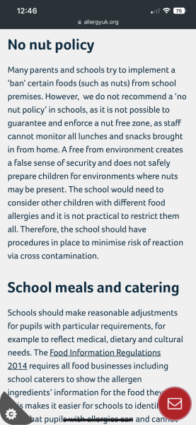 Snacks for hypoglycemic child in nut free school