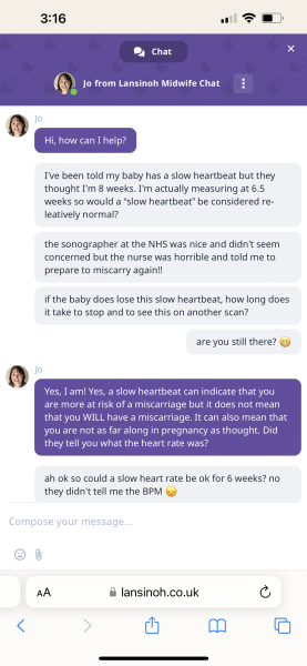 8 weeks, measuring at 6.5 weeks with slow heart rate 
