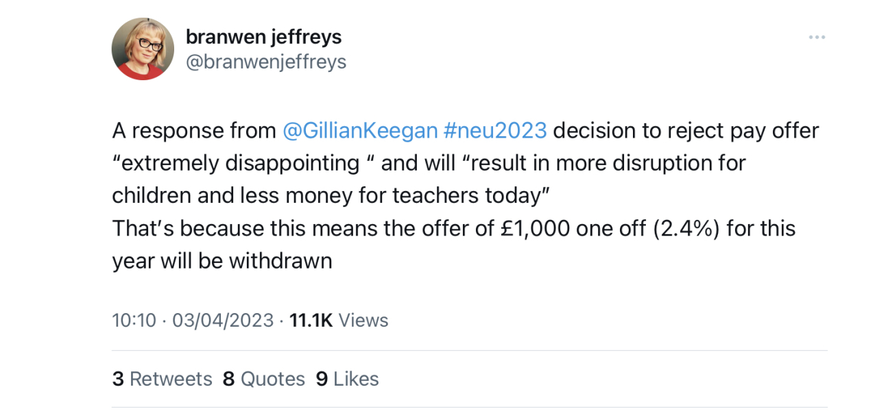 More teacher strikes, Thursday 27th April, Tuesday 2nd May