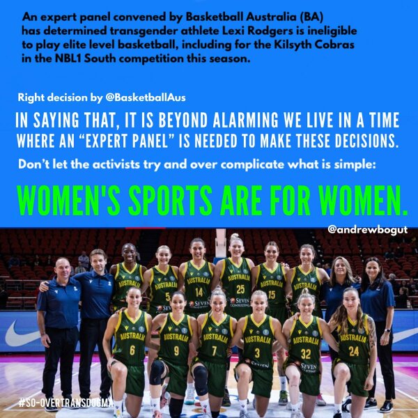 Lexi Rodgers - Transwoman trying to play women’s basketball in Australia 