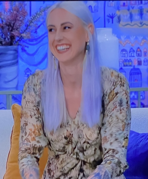 Monica’s dress on Interior Design Masters final