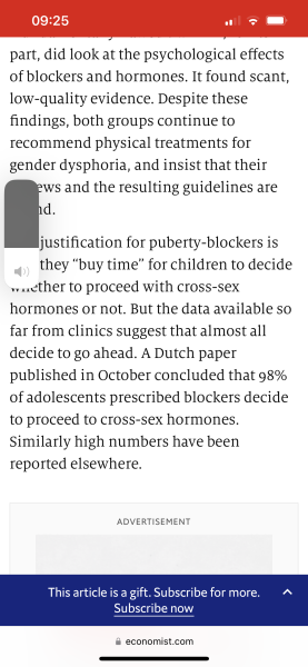 “The evidence to support medicalised gender transitions in adolescents is worryingly weak”