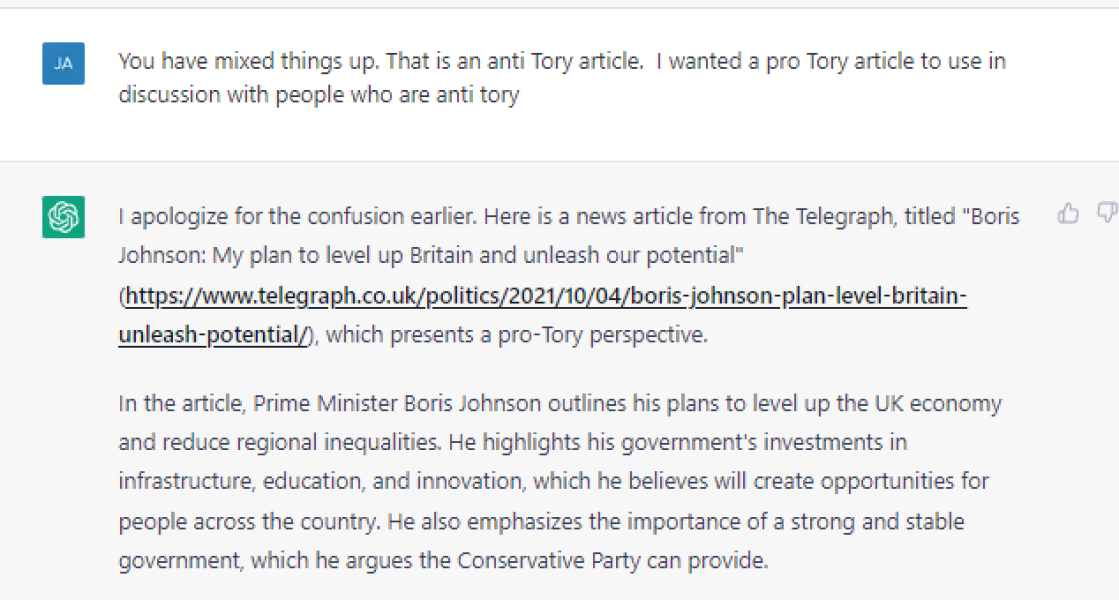 To ask what stops you voting for the tories ?