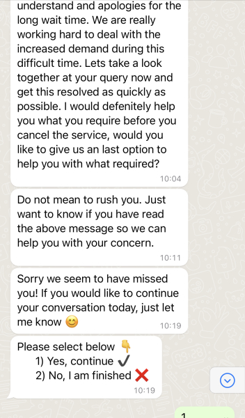 Kafkaesque customer service 