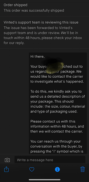 Vinted issue