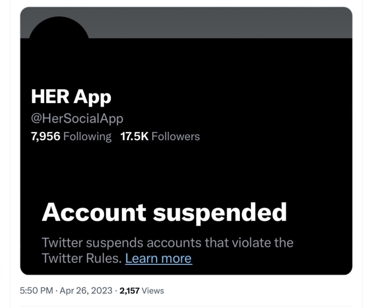 Her App - Terfs get out