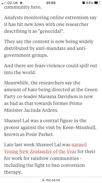 [RNZ] Spike in online hate toward trans community after Posie Parker visit - researchers