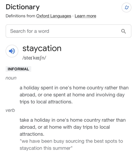 Staycation - what have I forgotten to pack? 