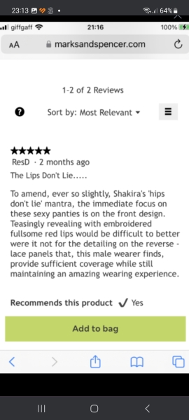 Do you think it is ok for men to post sexualised reviews of women's knickers on M&S website?