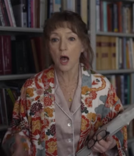 Lesley Manville - those dresses in Magpie Murders