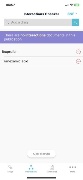 Tranexamic acid and ibuprofen - can they be taken together?