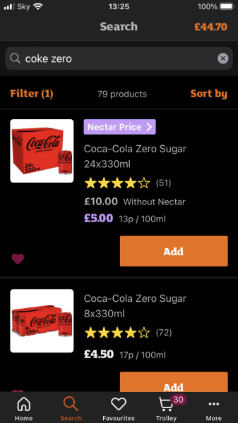 Sainsburys now doing nectar price 