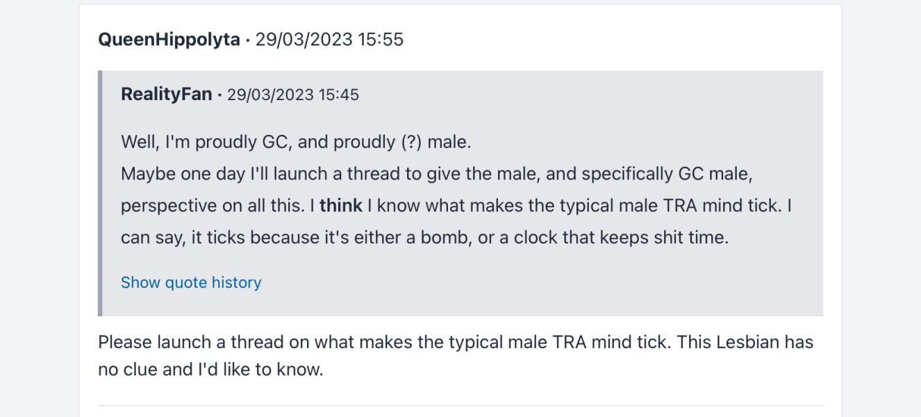 Trans rights activism, a GC male perspective 