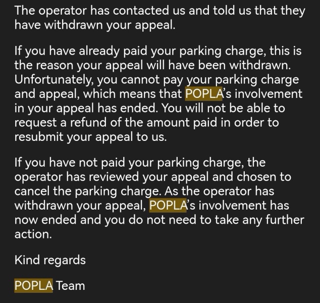 Unreasonable parking fine