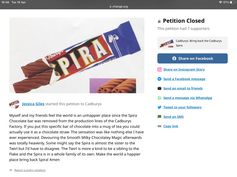 You can bring back one discontinued food item…