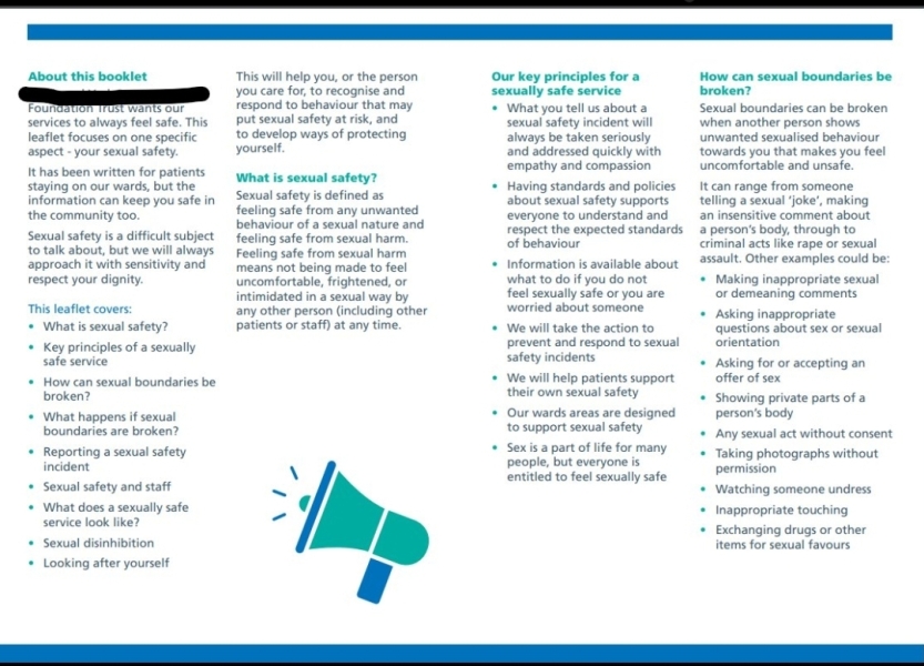 To think that 'promoting sexual safety in hospitals' is making the victim at fault. TW 