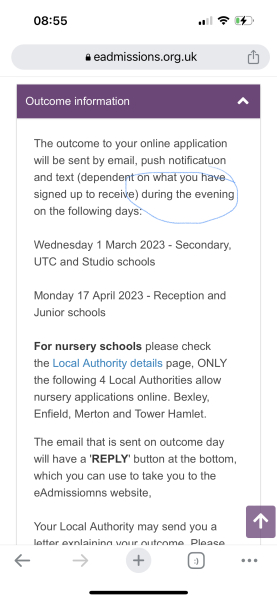 So nervous for primary school offer!