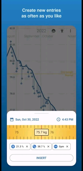 An app to track weight loss with a weekly average? 