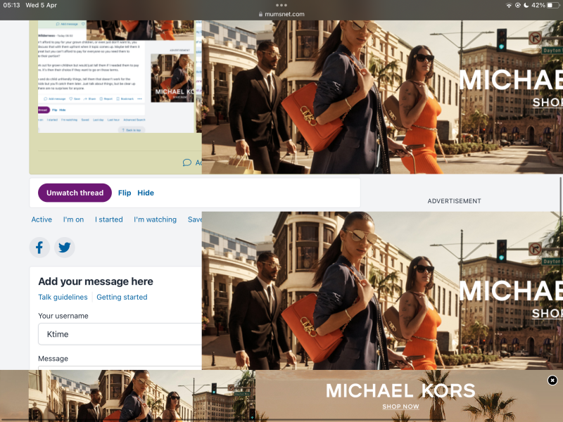 Banner ads taking up whole page 