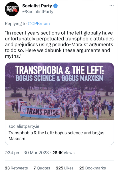Communist Party UK statement on GRR