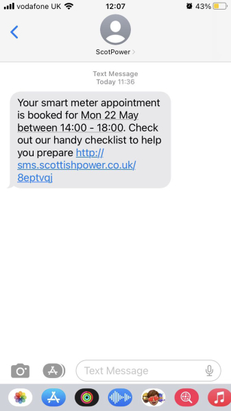 Scam text Scottish power ?