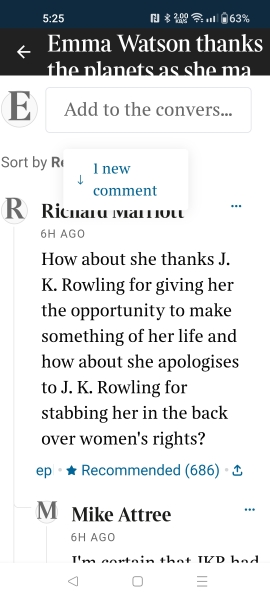 Fantastic comment in the Times - I've never seen so many likes!