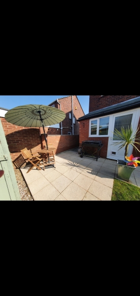 Long north facing garden