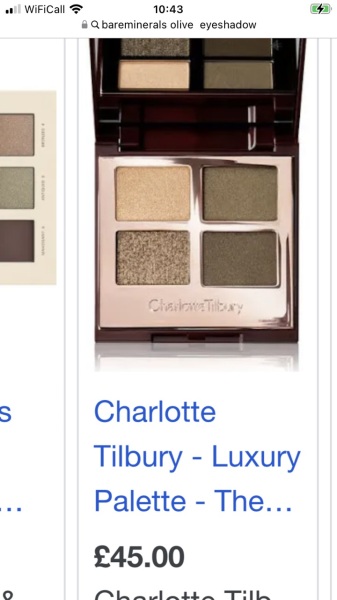 Olive green eyeshadows