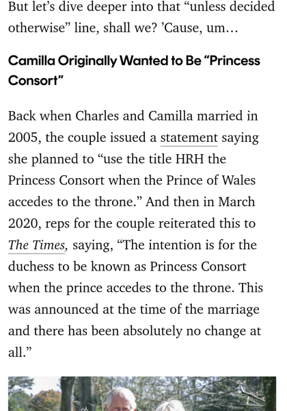 'Queen' Camilla