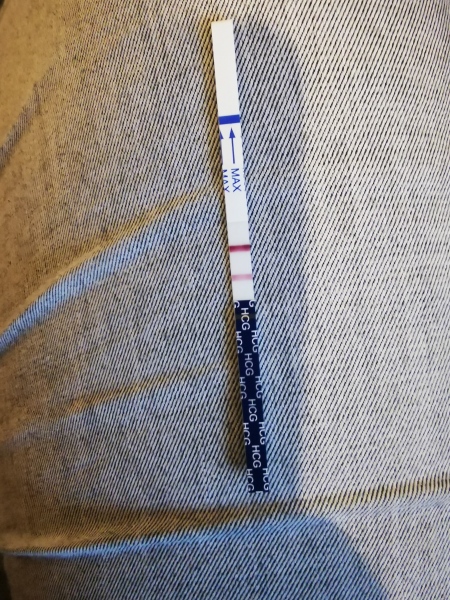 Test line stronger than control line