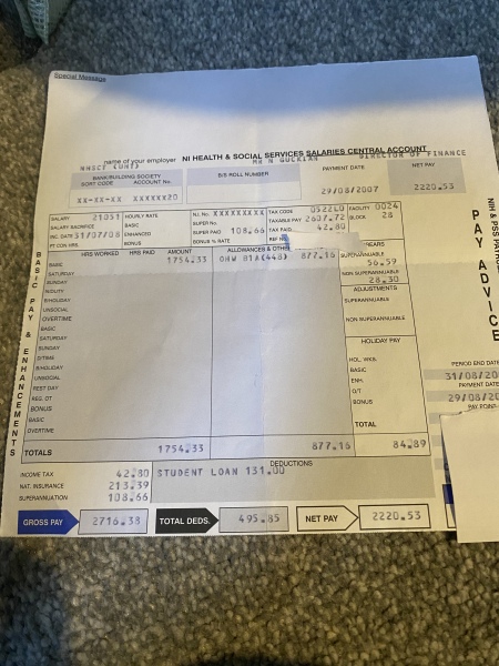 My payslip as a doctor in Feb 2021 during COVID